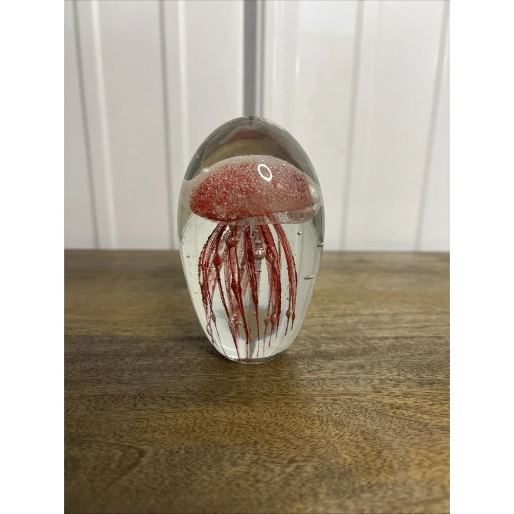 Jelly Fish Red 4 Inch Paper Weight